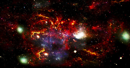 HQ Watercolor Galaxy Nebula Background