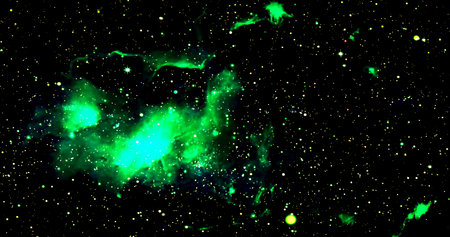 HQ Watercolor Galaxy Nebula Backgroundの写真素材