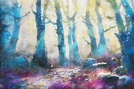 Abstract Watercolor Backgroundの写真素材