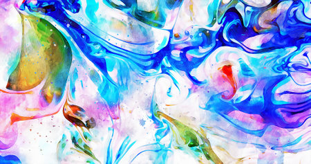 Abstract Watercolor Backgroundの写真素材