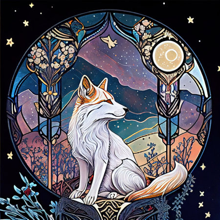 Cute Fantasy Fox Portrait Illustration