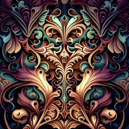 Fractal Rocco Pattern Illustrationの写真素材