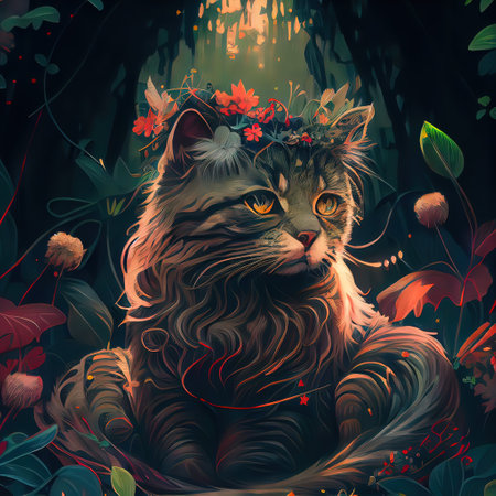 Cute Fluffy Catの写真素材