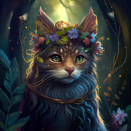 Cute Fluffy Catの写真素材