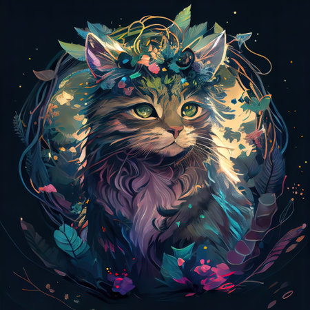 Cute Fluffy Catの写真素材