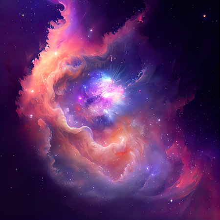 Watercolor Galaxy Space Background
