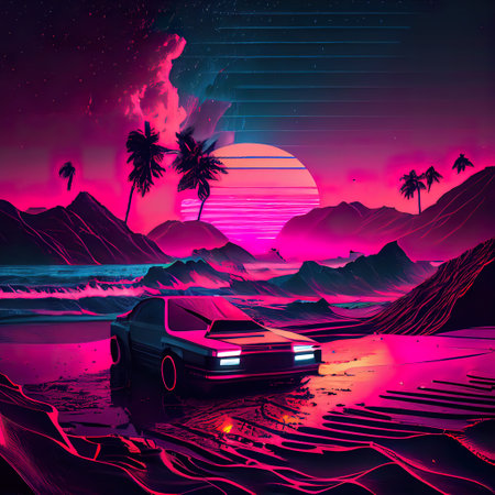 Synthwave Beach