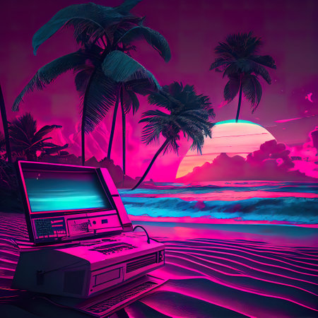 Synthwave Beach