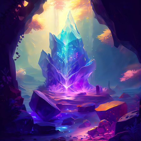 Crystal Arcane Gem Caveの写真素材