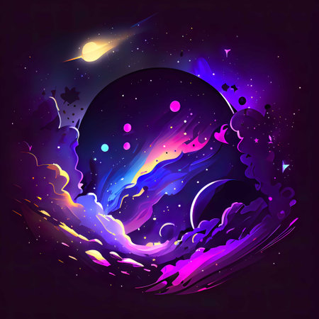 Abstract Space Galaxy Nebula Backgroundの素材