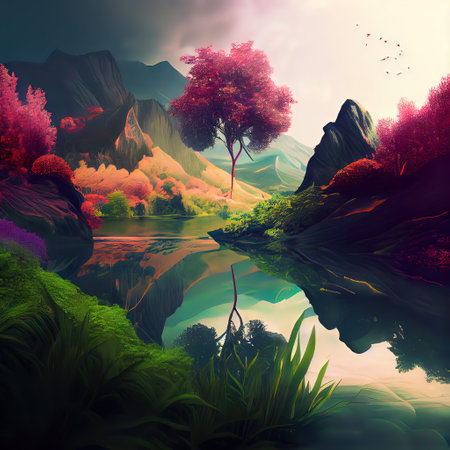 Beautiful Nature Background illustration for your project needs.の素材