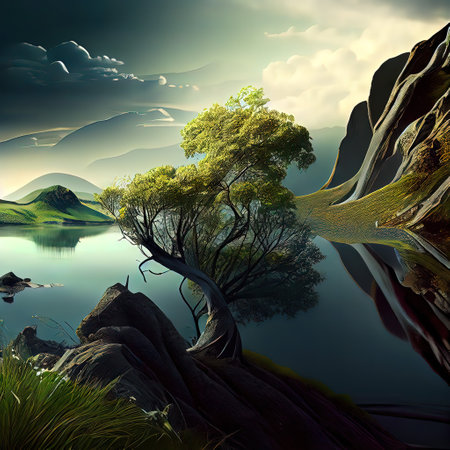 Beautiful Nature Wallpaper illustration for your project needs.の素材