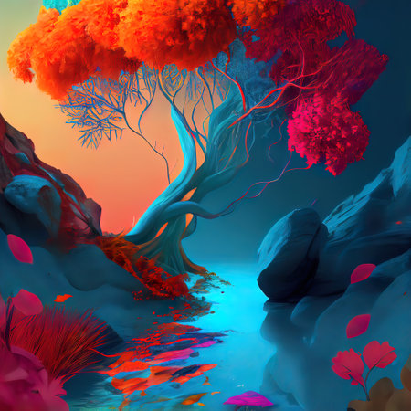 Beautiful Magical Nature illustration for your project needs.の素材
