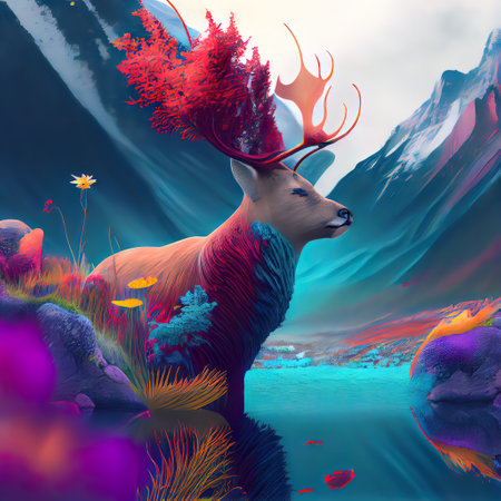 Beautiful Magical Nature illustration for your project needs.の素材