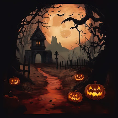 Spooky Scene - Halloween Wallpaperの素材