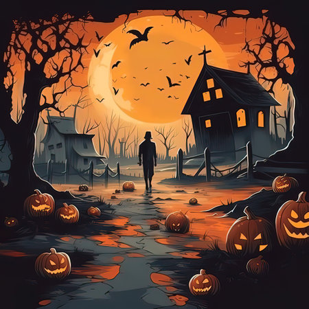 Spooky Scene - Halloween Wallpaperの素材