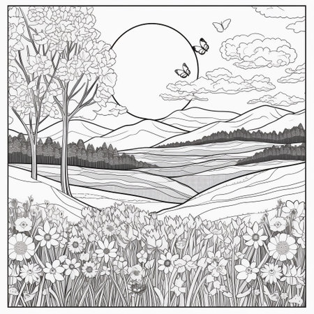Landscape Coloring Pagesの素材