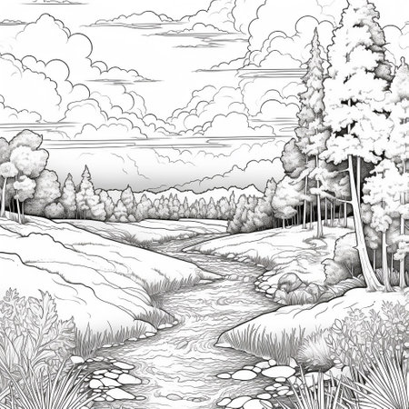 Landscape Coloring Pagesの素材