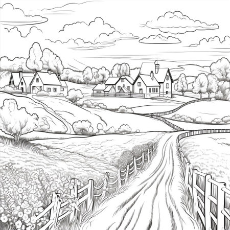 Landscape Coloring Pagesの素材