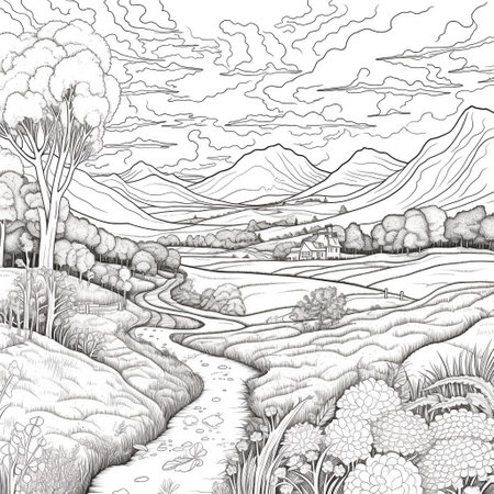 Landscape Coloring Pagesの素材