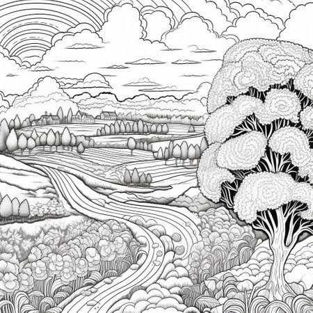 Landscape Coloring Pagesの素材