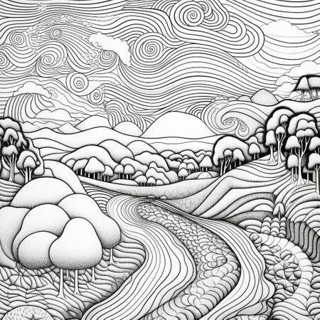 Landscape Coloring Pagesの素材