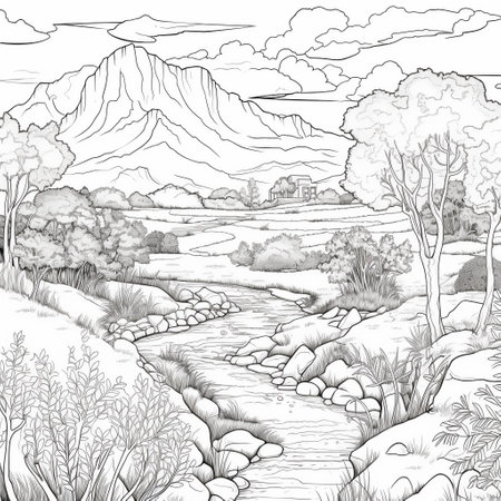 Landscape Coloring Pagesの素材