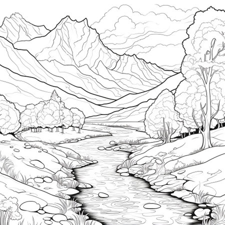 Landscape Coloring Pagesの素材