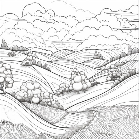 Landscape Coloring Pagesの素材