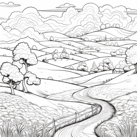 Landscape Coloring Pagesの素材