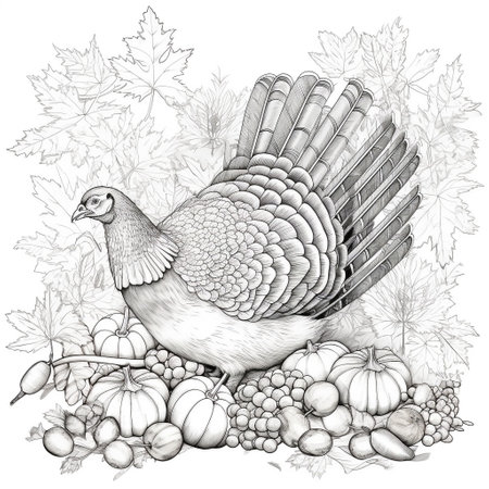 Thanksgiving Coloring Pagesの素材