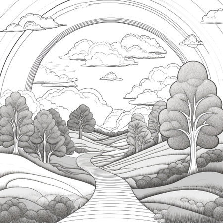 Rainbow Coloring Pagesの素材