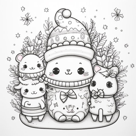 Christmas Coloring Pagesの素材