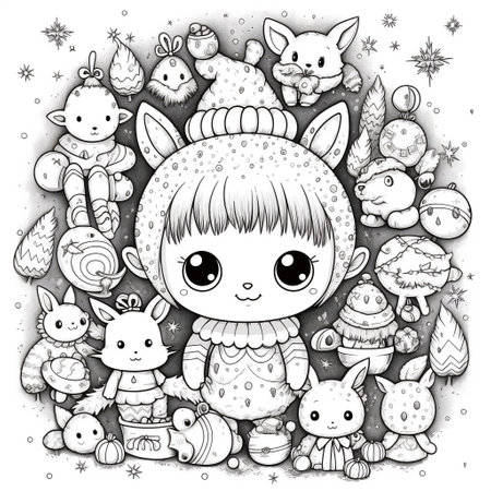 Christmas Coloring Pagesの素材