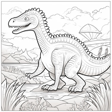 Dinosaur Coloring Pagesの素材