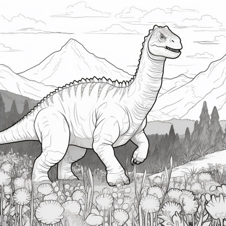 Dinosaur Coloring Pagesの素材