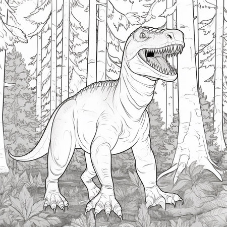 Dinosaur Coloring Pagesの素材