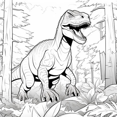 Dinosaur Coloring Pagesの素材