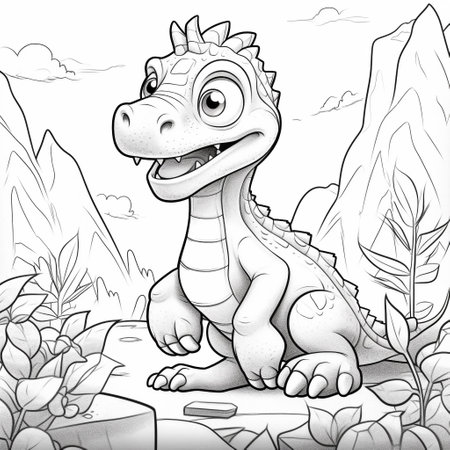 Dinosaur Coloring Pagesの素材