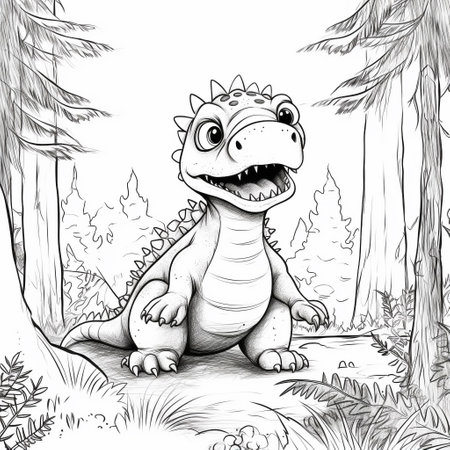 Dinosaur Coloring Pagesの素材