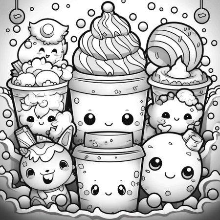 Kawaii Coloring Pageの素材