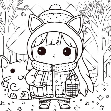 Kawaii Coloring Pageの素材
