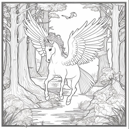 Pegasus Coloring Pagesの素材