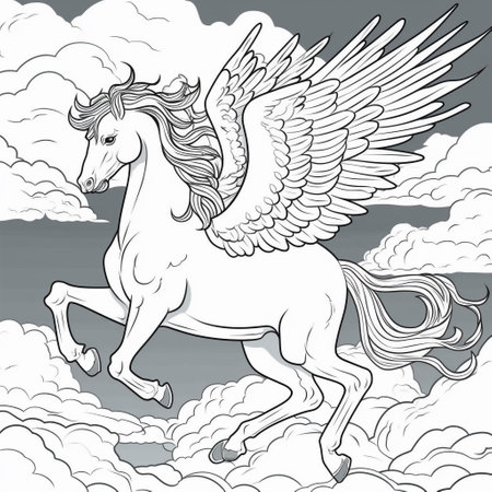 Pegasus Coloring Pagesの素材