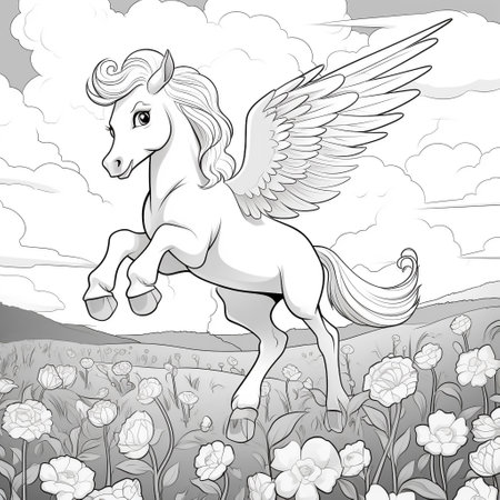 Pegasus Coloring Pagesの素材