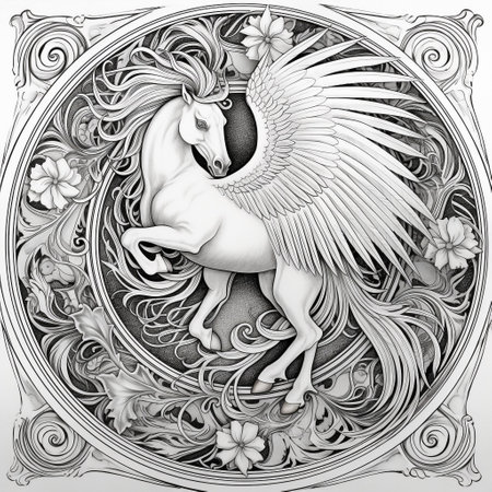 New Art Pegasus Coloring Pagesの素材