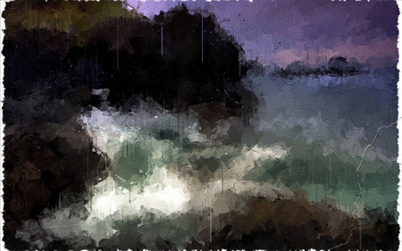 Abstract Nature impressionism Digital Painting illustration-の写真素材