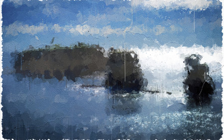 Abstract Nature impressionism Digital Painting illustration-の写真素材