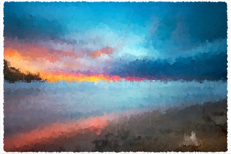 Abstract Impressionism Nature Landscape Digital Painting