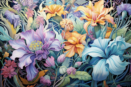 Floral Background Floral Wallpaper Floral Image Flower Background Flower Image Flower Wallpaper Floral Illustrationの素材